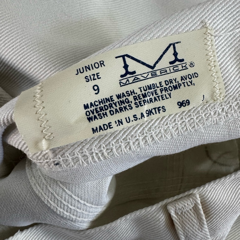 Vintage Flare White Denim Jean Size 9 - Picture 4 of 5